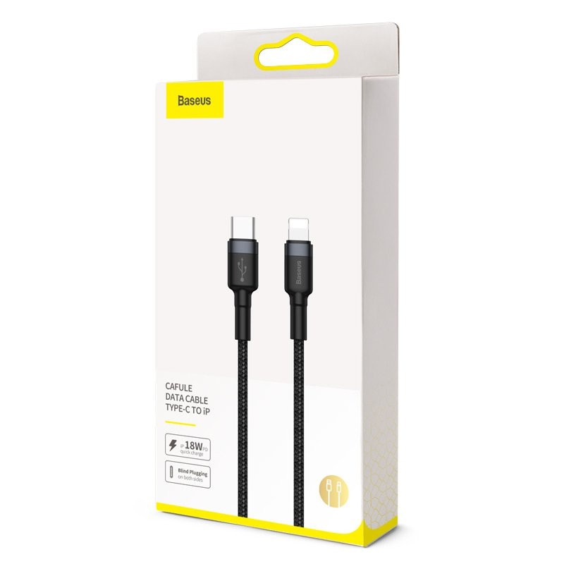 Ảnh Cáp sạc Typec to IP PD20W 3.0A Baseus Cafule Cable dùng cho iP6/7/8/10/11/12/13/14 Sạc nhanh và truyền dữ liệu 4