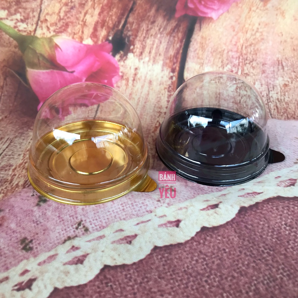 [Lốc 50] Hộp tròn nắp cầu đựng bánh trung thu Đài Loan 50g (BBTC)