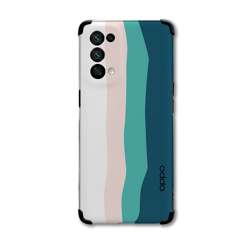 Ốp điện thoại silicon màu cầu vồng gradient cho OPPO Reno 5 4G 5G 6 6Z 5F Lite Reno6 Z