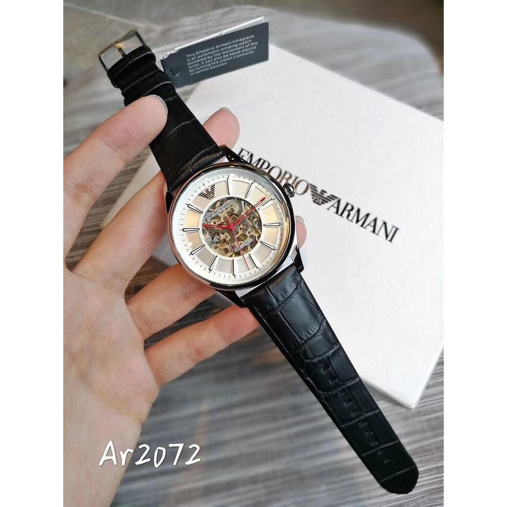Đồng hồ nam armani ar2072 , dây da màu đen , size 45mm , máy cơ ...
