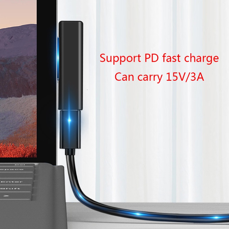 HIk USB Loại C Nguồn Điện Từ Cho Đầu Chuyển Đổi USB C Nữ Adapter Cho Surface 3 4 5 6 Surface Book USB C Ada