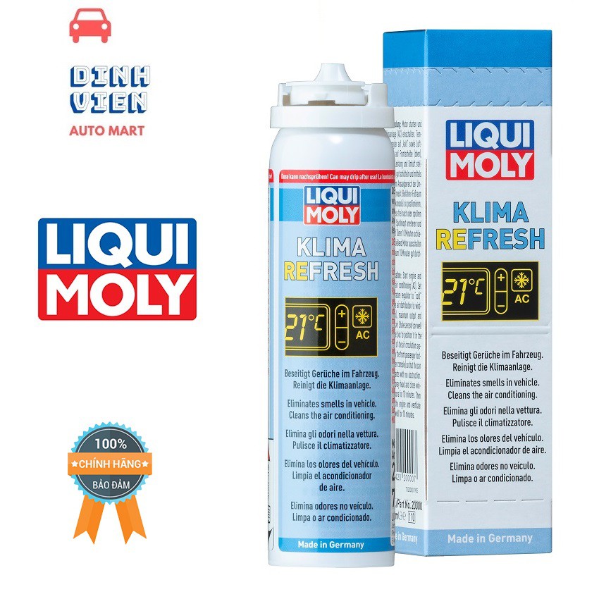 Khử mùi giàn lạnh 75ml Liqui Moly 20000 Climate Refresh Thanh lọc không ...