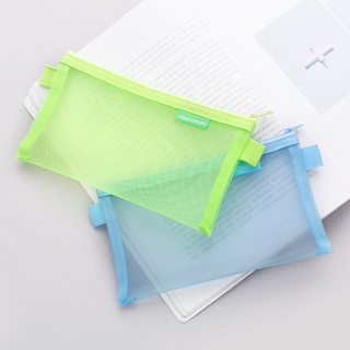 Bóp Viết Dạng Lưới Trong Suốt Hình Vuông / Oval Tiện Dụng Cho Học Sinh / Văn Phòng