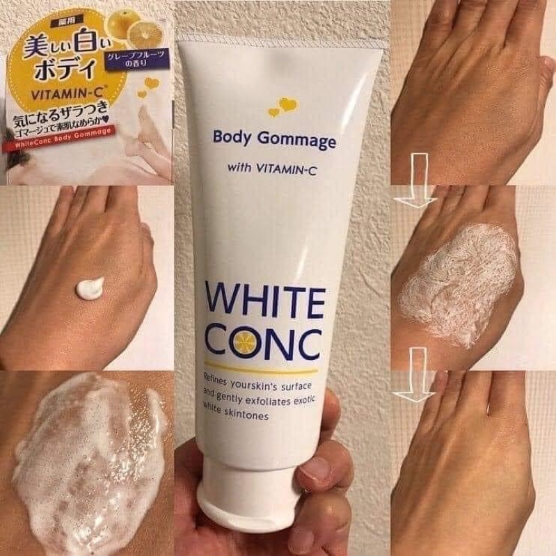 Sữa tắm trắng da White Conc 360ml, Kem dưỡng ban ngày White Conc và Kem dưỡng toàn thân ban đêm White ConC
