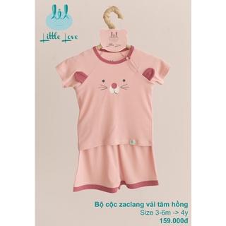 Bộ cộc vải tăm hình thú, tay Zaclang Littel Love - LiL mềm mát cho bé yêu
