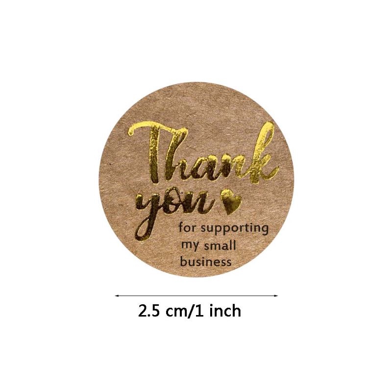 Round Thank You Stickers, 25 Per Sheet