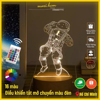 ĐÈN ngủ LED 3D nhiều mẫu để bàn trang trí decor phòng thích hợp làm quà tặng CHUI ĐIỆN ĐIỀU KHIỂN 16 MÀU