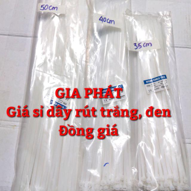 GIÁ SỈ] Dây rút nhựa Trắng, Đen 35cm, 40cm, 50cm BẢN LỚN 5LY (BỊCH 80 ...