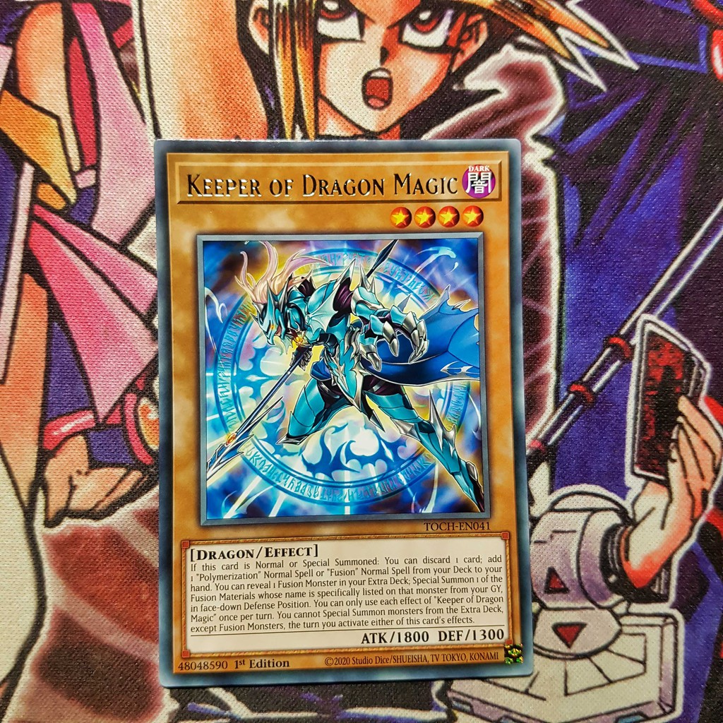 Thẻ bài Yugioh chính hãng | Keeper of Dragon Magic | TOCH Rare | Shopee ...