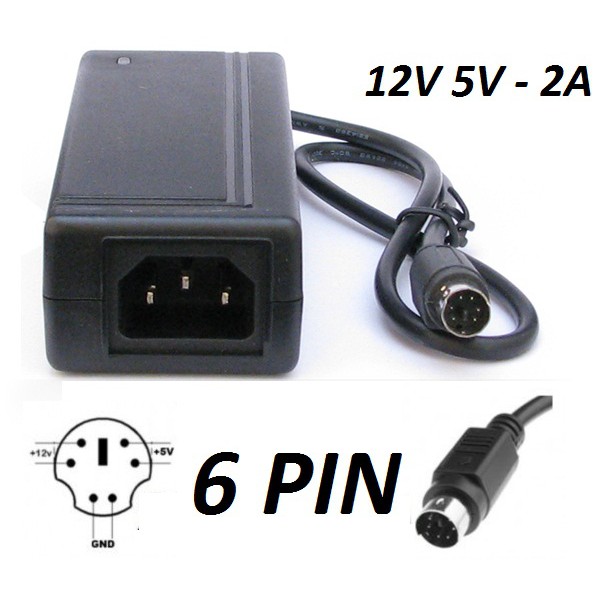 Fuente Cargador Cs-120/0502000-e 12v-5v 2a 6 Pines | Meses sin interés