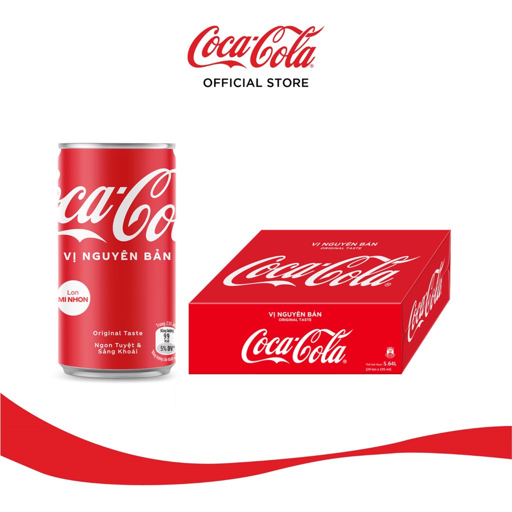 [Hàng tặng không bán] Thùng 24 Lon Mi-nhon Nước Giải Khát Coca-Cola vị ...