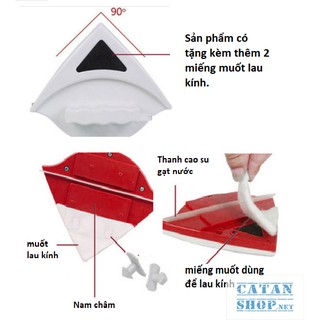 Dụng Cụ Lau Kính Tam Giác Hít 2 Mặt Nam Châm Tiện Lợi Vệ Sinh Chung Cư Văn Phòng-GD209-RKTamGiac