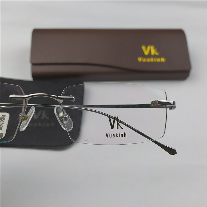gọng kính cận trong suốt, kính cận không viền, gọng kính cận titanium, gọng kính cận nam cao cấp V248