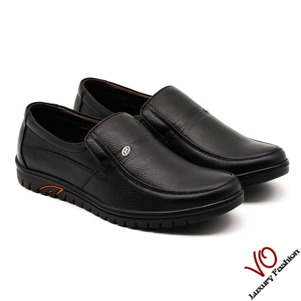Ảnh Giày ông già da bò thật màu đen và nâu VO LUXURY FASHION KK 445 1