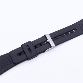 Dây Đeo Đồng Hồ Bằng Cao Su Silicone Màu Đen Có Chốt Cài Kích Thước 12mm 14mm 16mm 18mm 20mm 22mm