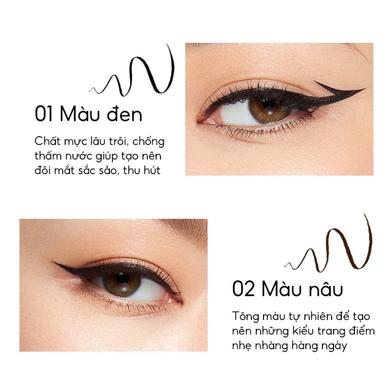 Ảnh Bút Kẻ Mắt Nước Perfect Diary Chống Trôi Nhanh Khô Dễ Sửa, Chống Nhoè, Chống Lem 4.5g 1
