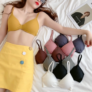 Quần lót ren đa năng đẹp không có dây đai thép cho nữ kiểu dáng mỏng, ngực nhỏ, cúp tam giác, áo ngực có thể điều chỉnh thoải mái