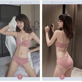 Bộ đồ lót không gọng đúc su quả ngang siêu mềm nâng ngực siêu hot