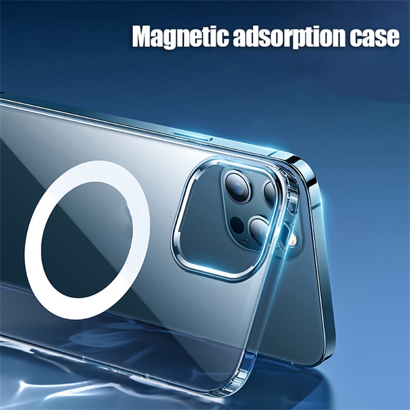 Ốp Điện Thoại Tương Thích Cho iPhone 17 Air 16 15 14 12 11 13 Pro MAX 13 mini XR X XS MAX Vỏ Tương Thích Cho iPhone 7 8 Plus Sạc Không Dây Từ Tính Vỏ Chống Sốc