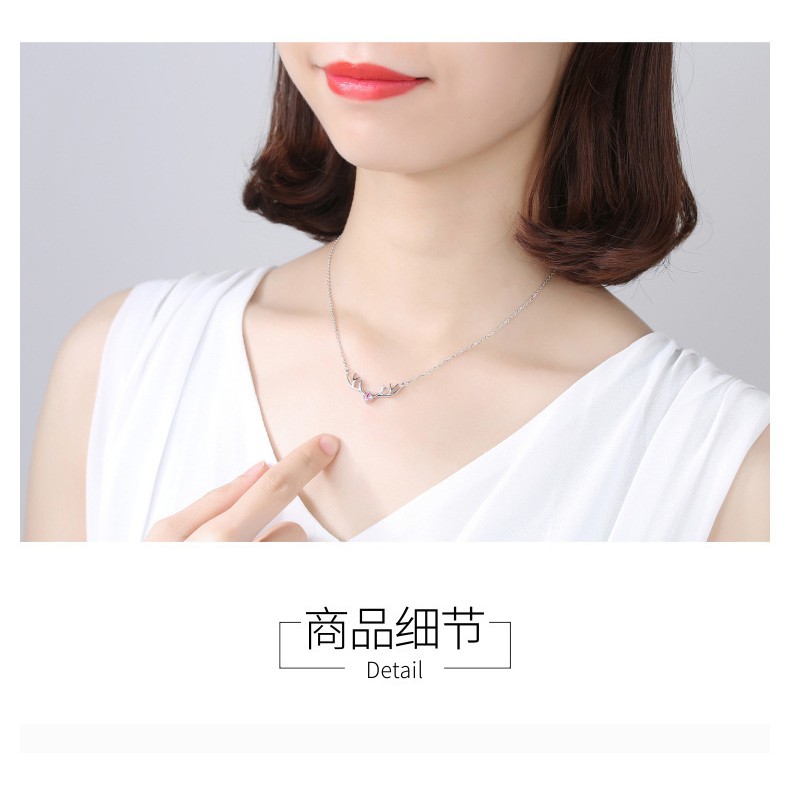 Dây chuyền đính đá DC04 100% titan nguyên chất không gỉ nhiều mẫu tuỳ chọn thời trang thanh lịch 2021 cho nữ