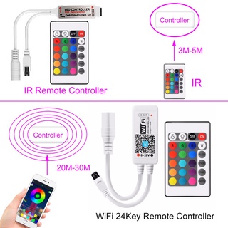Đèn Led Dải RGB 5050 Chống Nước Linh Hoạt Ruy Băng DC 12V 5050SMD Wifi Băng Diode Phòng Ngủ Trang Trí Tiệc Đèn Led