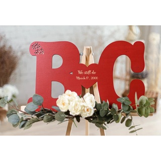 Wedding Guestbook chữ Gỗ Kí Tên Cho Tiệc Cưới Hỏi Viết Tắt Tên Cd Cr| THAO WEDDING Guestbook Mẫu 0646