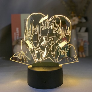 GC9 Darling in the Franxx Zero Two 002 Đèn ngủ Anime 3d Đèn LED từ xa Sạc USB Chiếu sáng Trang trí nội thất Quà tặng CG9