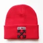 OFF WHITE SQ11 OFF Mũ Beanie Trắng Mũ Dệt Kim Cho Nam Trẻ Em Bé Gái Trẻ Em Bé Trai Thoáng Mát Đồng Bằng Mũ Len Mềm Mũ Học Sinh Phong Cách Thường Ngày
