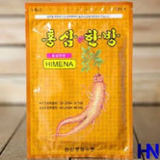 1 gói cao dán nóng sâm màu vàng Hàn Quốc