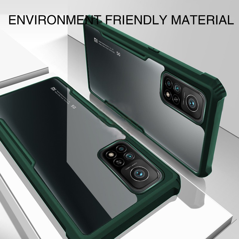 Dành Cho Xiaomi Mi 10T / 10T Pro / 9T / 9T Pro Trong Suốt Acrylic Túi Khí Vỏ Điện Thoại Lai Silicon Ốp Lưng Chống Sốc