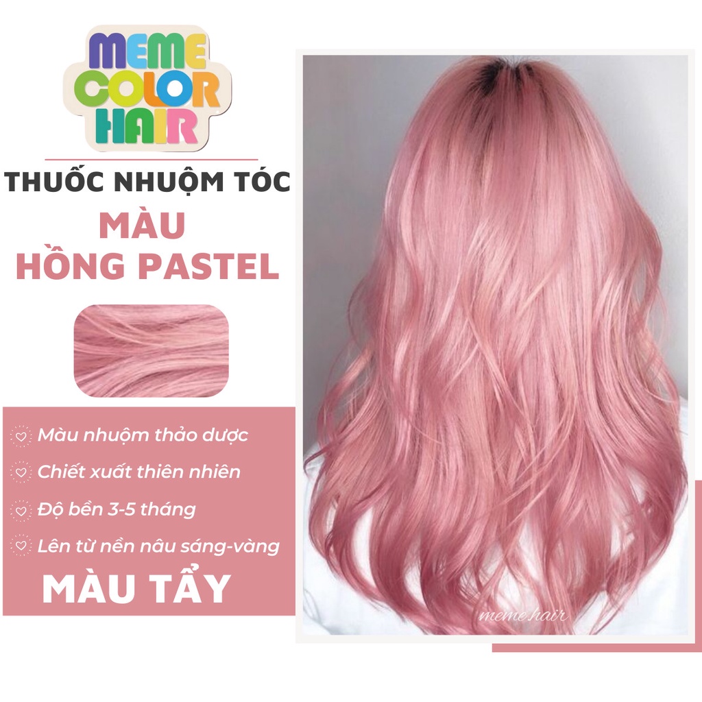 Tự tin thể hiện phong cách thời trang của mình với màu tóc nhuộm hồng trong trẻo, tươi sáng nhờ vào thuốc nhuộm tóc độc quyền trên thị trường.