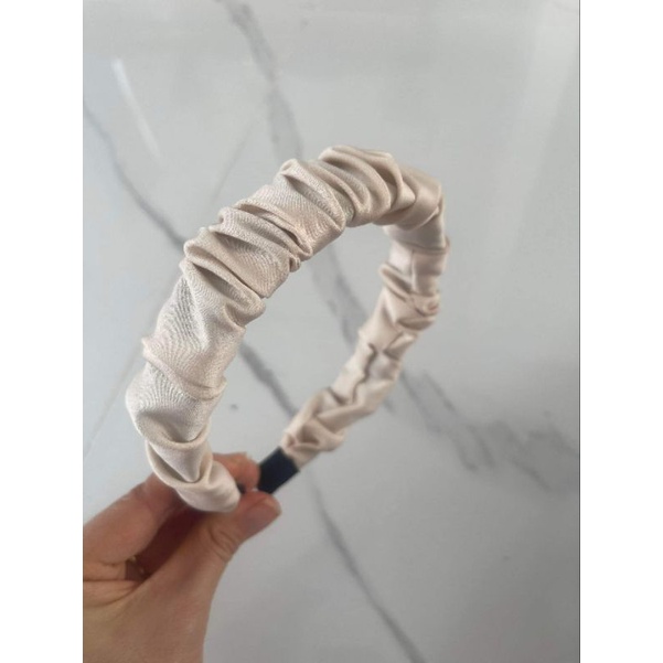 Băng đô 3cm vải lụa ngọctrai, băng đô cài tóc thời trang, mấn đội đầu áo dài, sỉ phụ kiện Khánh Huyền