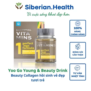 Chống suy giãn tĩnh mạch Essential Vitamins - Diosmine & Rutin - SIBERIAN WELLNESS - Hộp 60 viên
