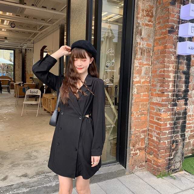 ĐẦM TAY DÀI CUT OUT NHẸ PHẦN EO SANG CHẢNH - LINO CUT OUT DRESS
