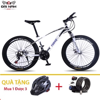 Xe Đạp Thể Thao Địa Hình NS-06 Vành 26 inch 24 Tốc Độ Đại Nam Sport + Mũ Bảo Hiểm,Khóa Dây Và Chắn Bùn