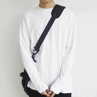 Áo Thun Dài Tay Trơn Basic Đen Trắng Xám Cổ Tròn Cho Nam Nữ Unisex Thời Trang Hàn Quốc