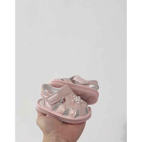 sandal tập đi cho bé - dép rọ tập  đi đế chống trượt êm chân có đèn led hình ngôi sao led208 ( có video & ảnh thật)