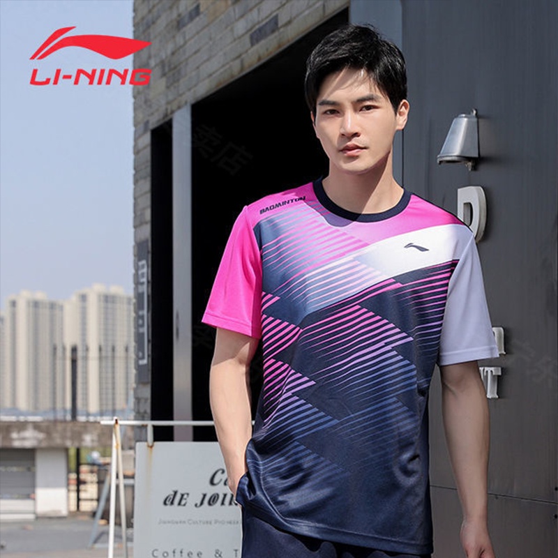 Li Ning Bộ Đồ Thể Thao Cầu Lông Tay Ngắn Nhanh Khô Thời Trang 2022 Cho Nam Và Nữ