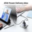 Bộ sạc GaN UGREEN 45W với cổng USB kép Type C Sạc nhanh cho iPad pro iPad mini SAMSUNG S23 S22 S21 iPhone 13 pro max