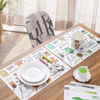 COMBO 2 Tấm lót bàn ăn bằng nhựa PP kích thước 39.9x28.1cm chống trượt không thấm nước và cách nhiệt 88316