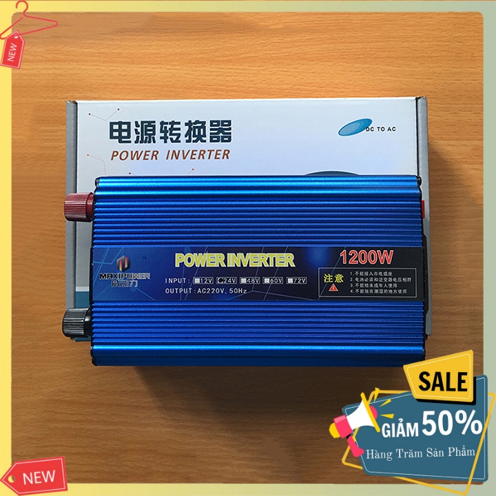 Máy kích điện 12v lên 220v MAXIPOWER 1200W giải pháp mất điện không gây ồn, ô nhiễm