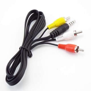 1M AV Adapter Dây Nối Dài Video Âm Thanh 3.5 Mm Jack Cắm Vào 3 RCA Nam Aux Kết Nối Cáp Chia F3 @ VN