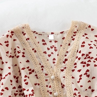Áo sơ mi voan nữ phong cách hàn quốc áo baju baju wanita lengan panjang