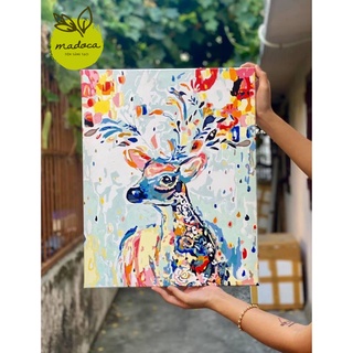 Tranh tô màu theo số hóa Madoca có khung 40x50cm kết hợp T05, T21 và T902