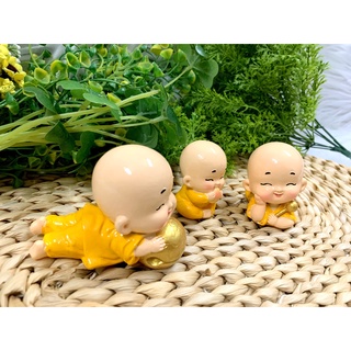 Bộ 3 tượng chú tiểu Tiên Đồng Tài Lộc Phúc Đức (Hình Thật - Video Thật)