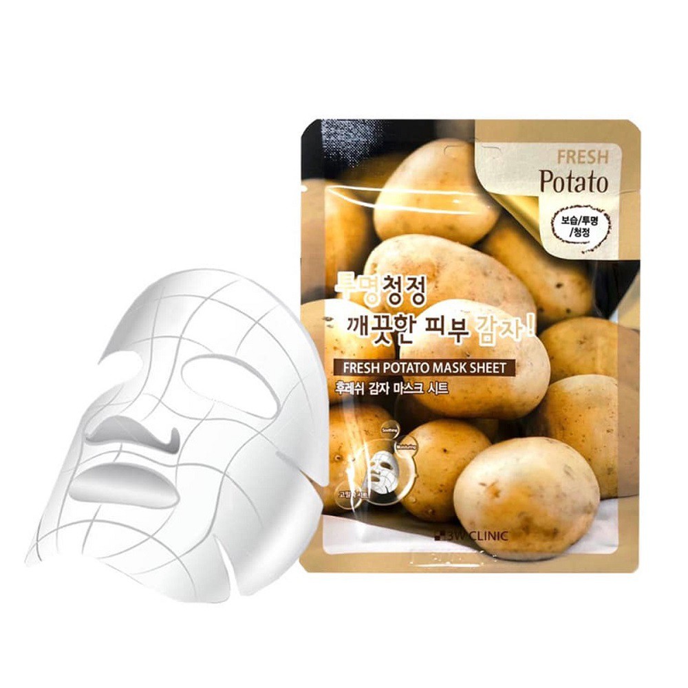 Ảnh Mặt nạ dưỡng da trắng sáng 3W Clinic Fresh Mask Sheet 23ml 2
