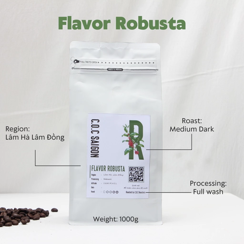 Flavor Robusta - Cà Phê Robusta Tím Lâm Hà Lâm Đồng