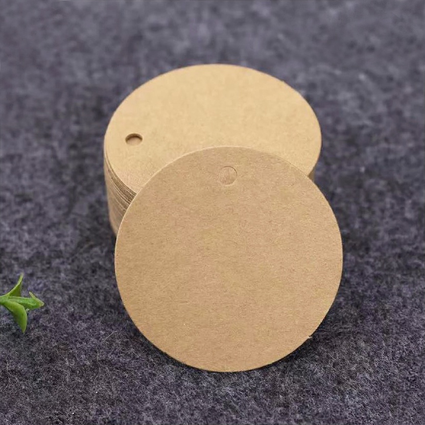 50pcs tag giấy kraft 5cm trang trí quà tặng | Shopee Việt Nam