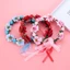 BORAGETE Hoa Hồng Vương Miện Đạo Cụ Chụp Ảnh Thời Trang Với Ruy Băng Có Thể Điều Chỉnh Vòng Hoa Cho Bé Gái