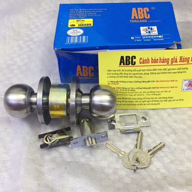 Ổ Khoá Nắm Tròn ABC Thái Lan cao cấp | Shopee Việt Nam